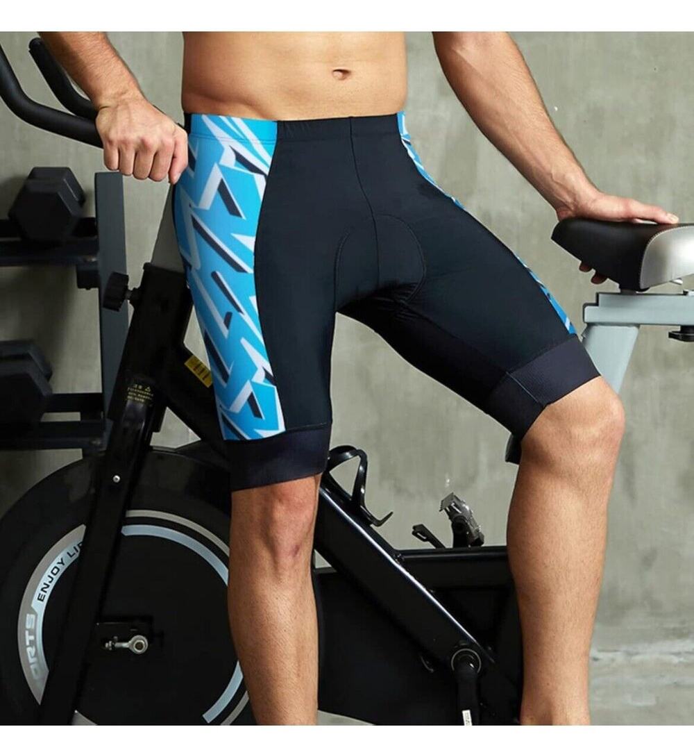 Mens Bike Shorts Cycling Pants, 3D Padded Bicycle MTB Blue XXXL New